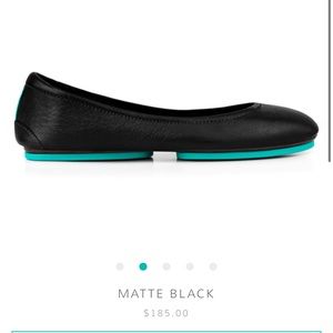 tieks matte black flats. 11. new in box